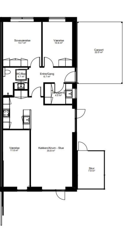 Rækkehus på 105 m2 i Viborg, Kong Christoffers Vej 