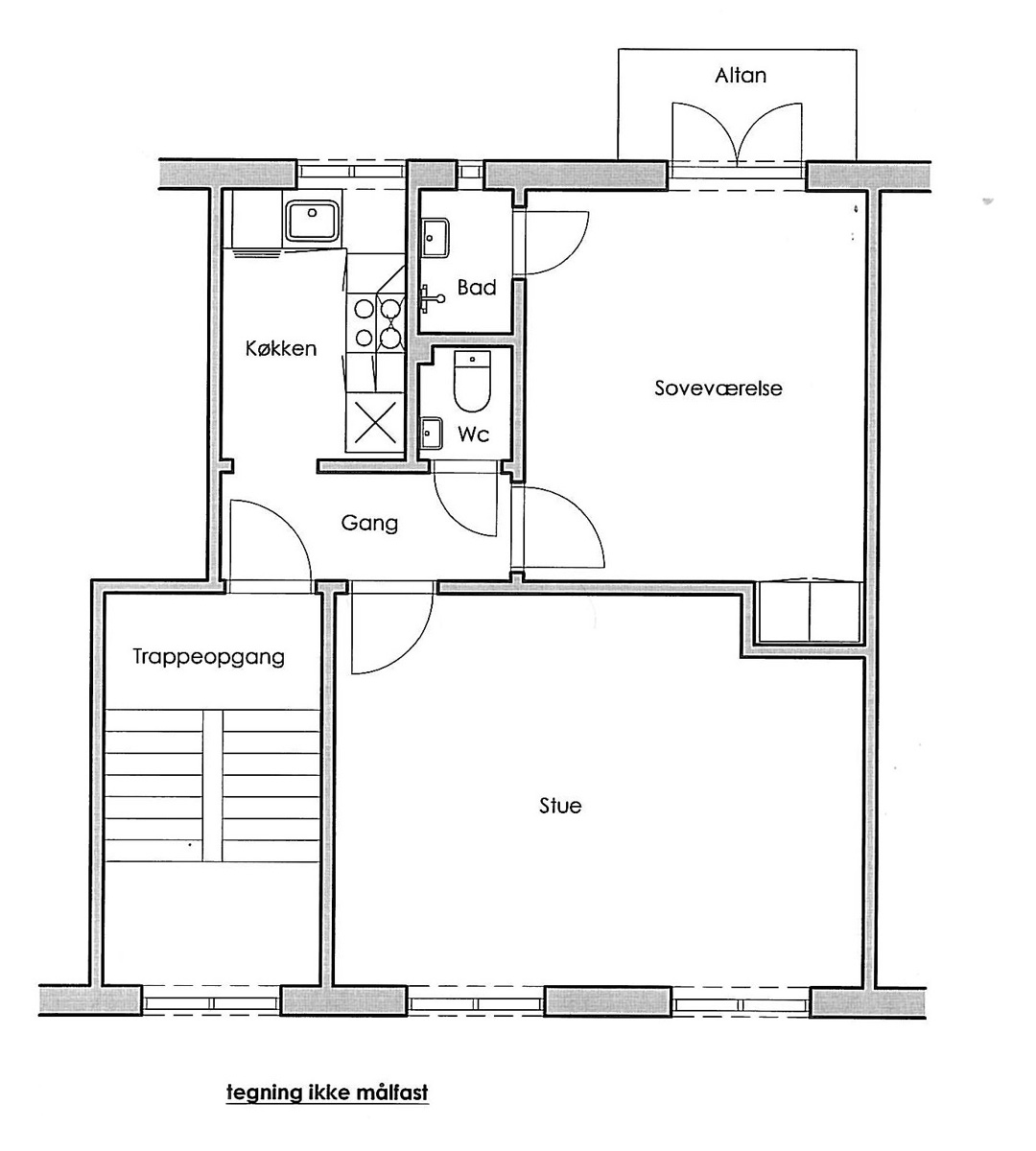 Lejlighed på 55 m2 i Viborg, Chr. Erichsøns Vej 