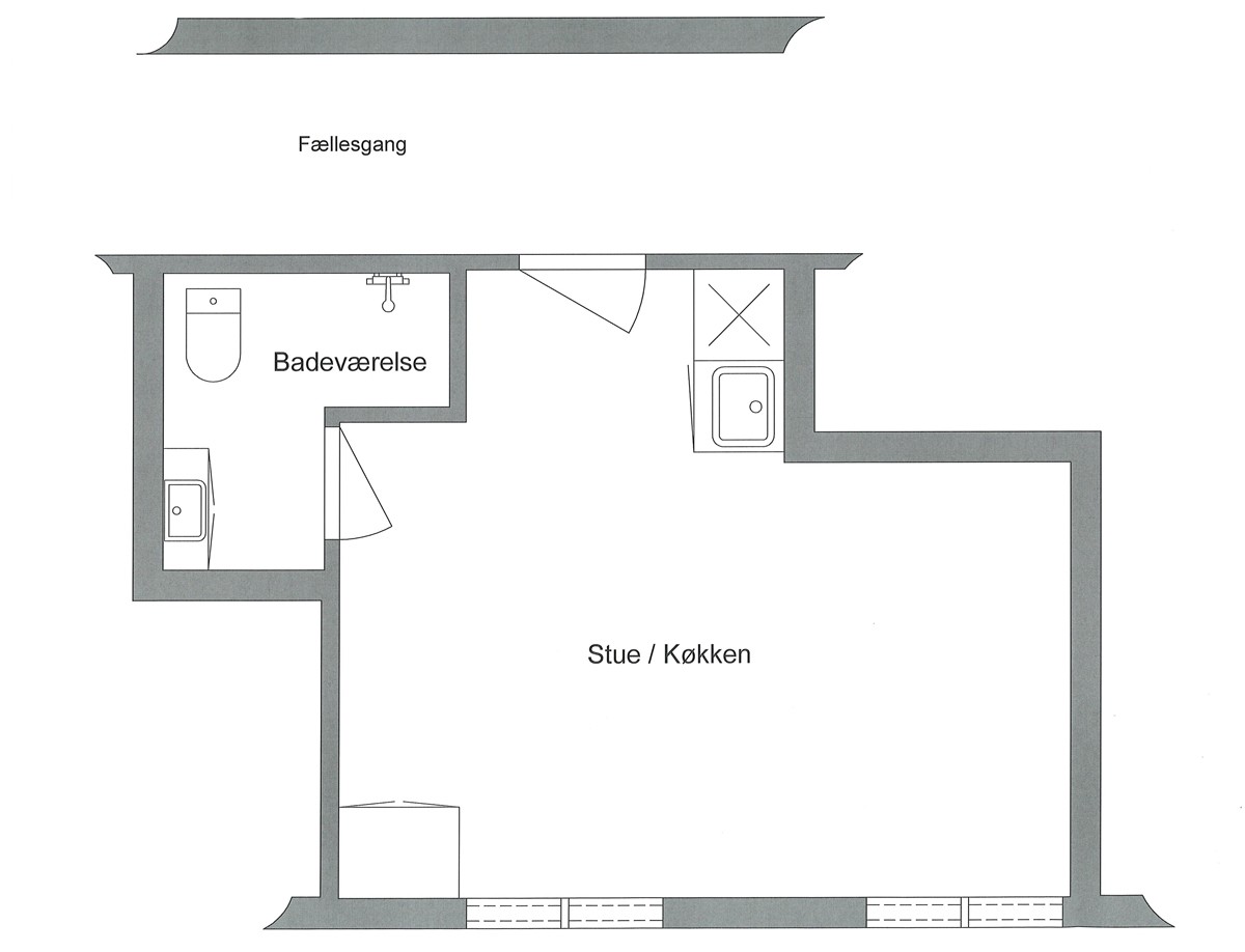 Lejlighed på 25 m2 i Viborg, Koldingvej 